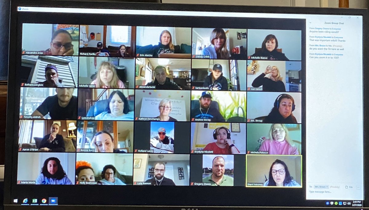 DrWJReilly's tweet photo. Was great to Zoom with our faculty during CPT this afternoon and model breakout rooms! We miss our team! #GoWarriors @WestBroadwayMS https://t.co/i2w8YDK3Ry