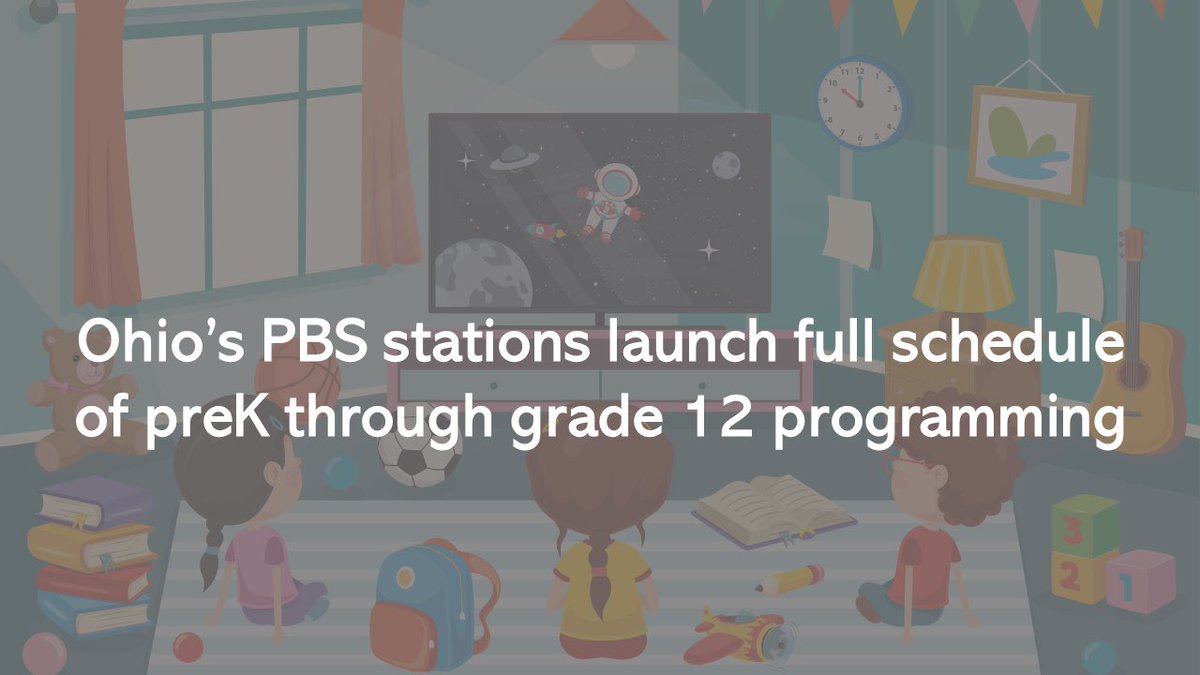 📺📝📚 New #LearnAtHome initiative will help bridge the digital divide!

Beginning Monday, Ohio’s eight <a href="/PBS/">PBS</a> stations will air grade-level appropriate, standards-based programs for students.

<a href="/OhioBEMC/">Ohio BEMC</a> shares more: broadcast.ohio.gov/Portals/0/Imag…

#InThisTogetherOhio #OhioEd