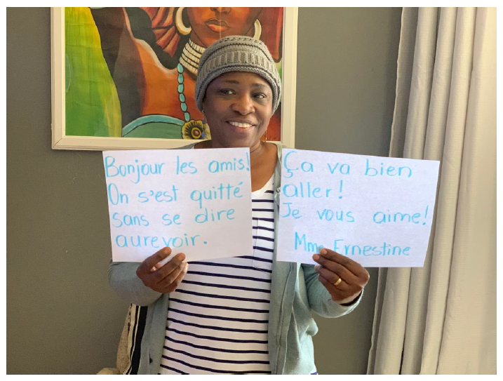 EEC_SMBM's tweet photo. Chers élèves, VOUS NOUS MANQUEZ! Voici quelques messages de certaines enseignantes. Gardez votre sourire... #ÇaVaBienAller (D'autres à venir la semaine prochaine) https://t.co/lxTILKCvjz