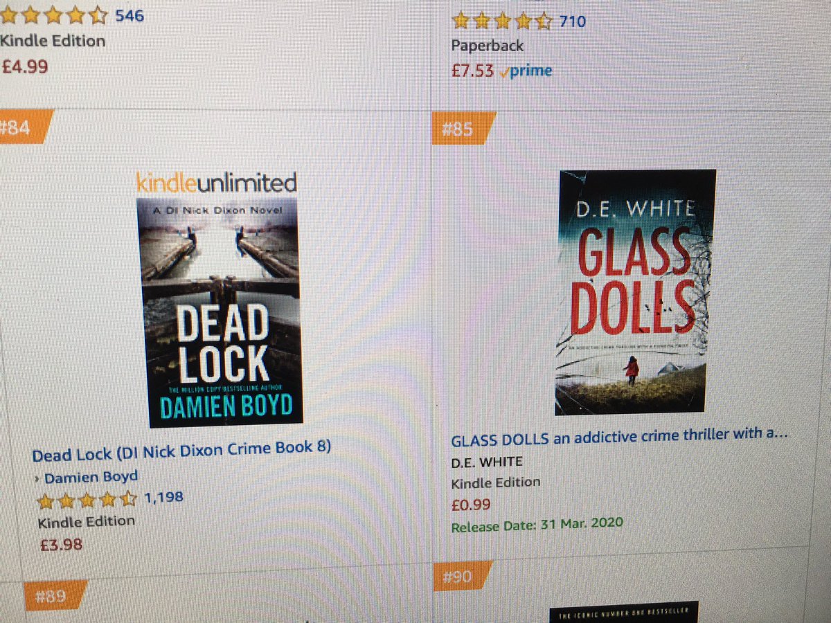 Yay! #GlassDolls heading up the #kindle charts ahead of publication day 😘 Thank you so much to everyone who has read &amp; reviewed on <a href="/NetGalley/">NetGalley</a> &amp; preordered on <a href="/amazon/">Amazon</a> <a href="/JoffeBooks/">JOFFE BOOKS</a>  <a href="/LinaLanglee/">Lina Langlee</a>
