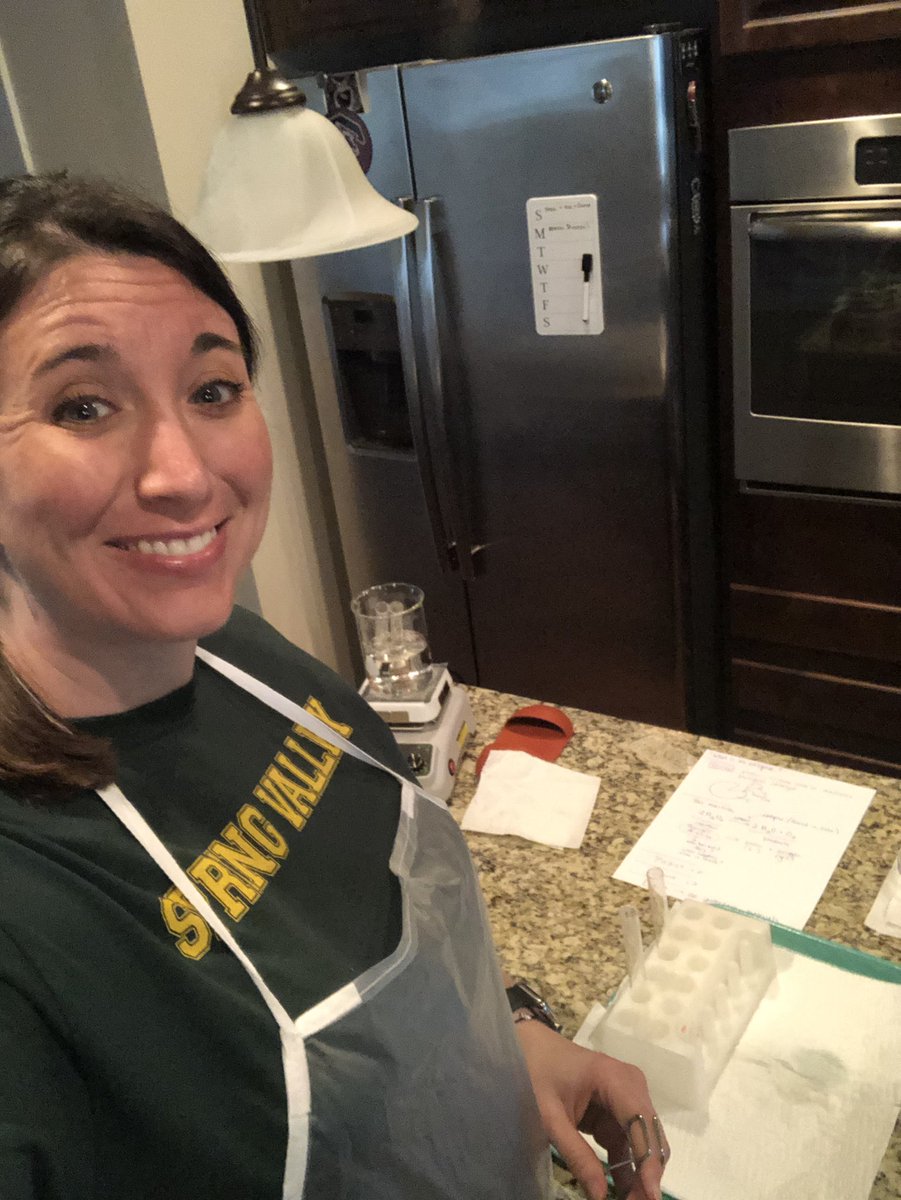 SVBeeBio's tweet photo. Today I did a thing...Liver Enzyme Lab POE from home while 19 of my @SV_Vikings Bio1 students joined in via Google Meet. So good to see their faces and hear their voices! #quarantineteacherlife #ScienceFromHome https://t.co/ylXows50CT