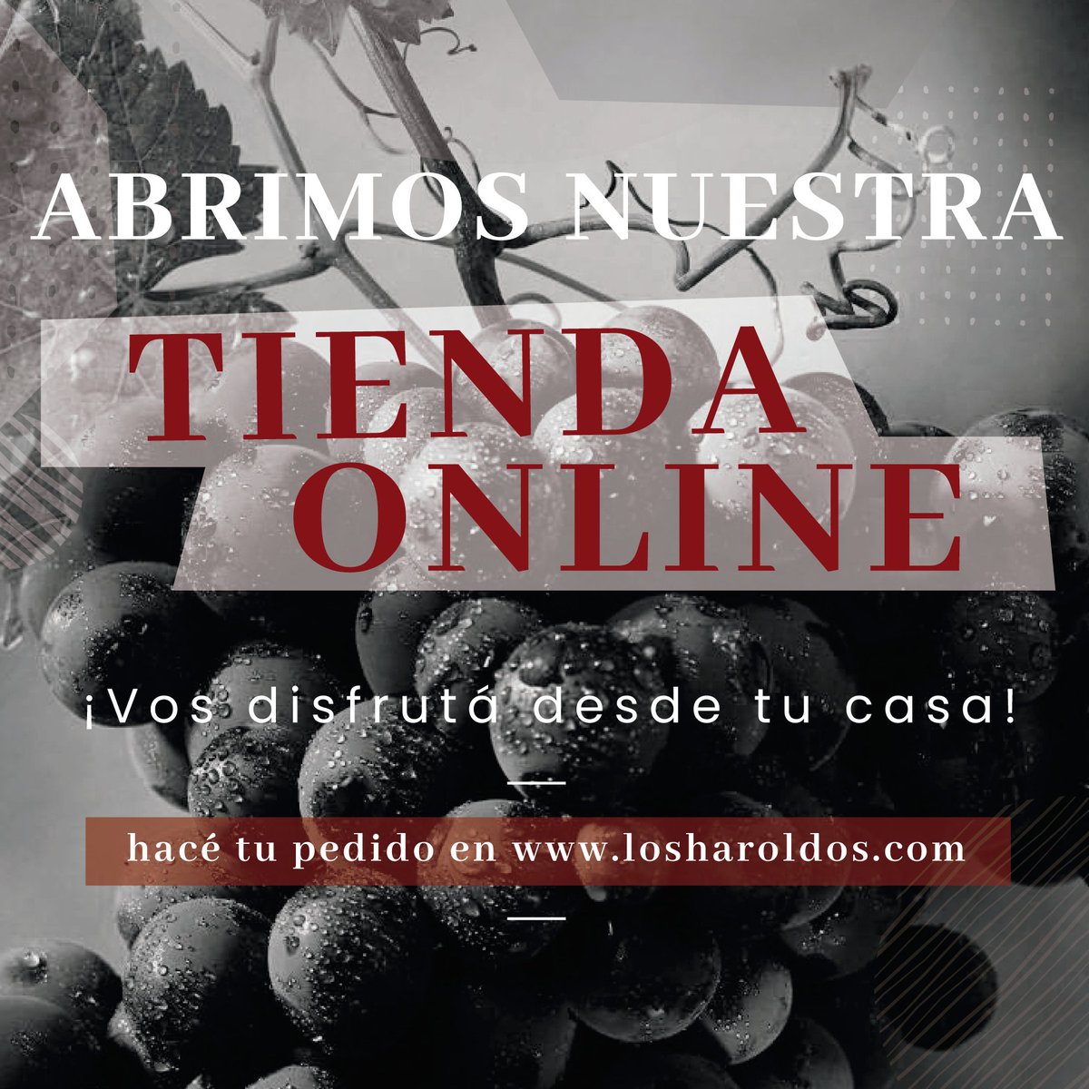 Abrimos nuestra tienda online para que vos #tequedesencasa, pero disfrutando de un buen vino. 
Ingresá a losharoldos.com/tienda y elegí los vinos que más te gusten. 

#QuedateEnCasa
#LosHaroldos