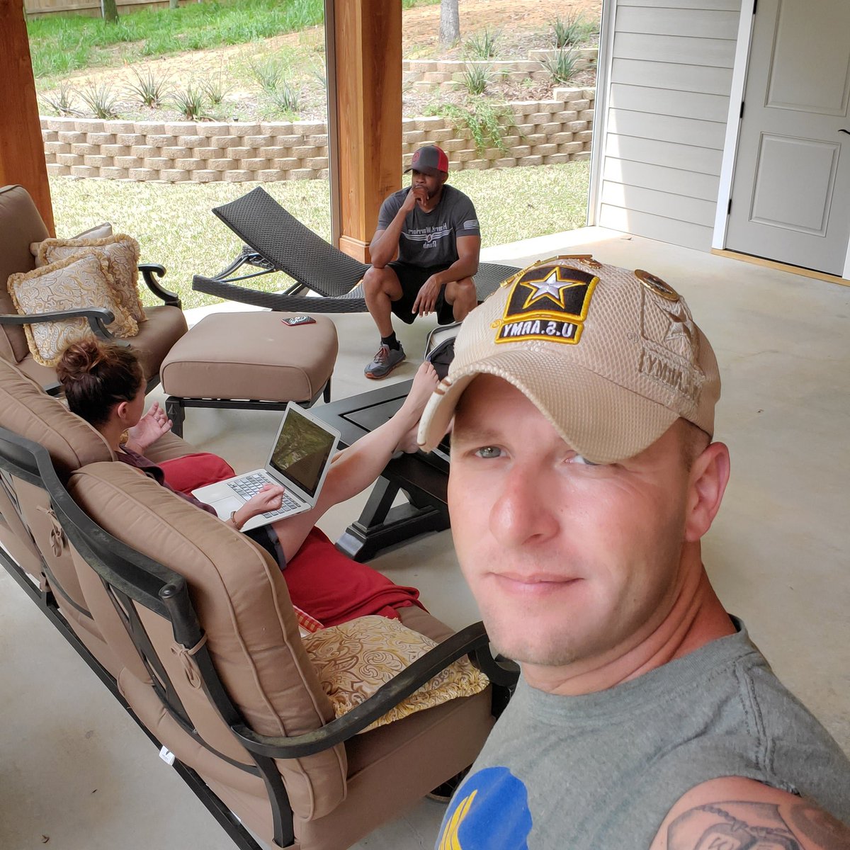 WalkforVetsORG's tweet photo. We are utilizing this quarantine time to work on the book #EyesofCourage - A Veterans Path. We might not be done yet, but we know where we've been.

https://t.co/ISf3gPTISB 

#BuddyWatchWalk #Veterans #PTSD #MST #TBI #Addiction #VetsMatter #22aday #MOSClothing #Texas #MineolaTX https://t.co/AIewu6X24G
