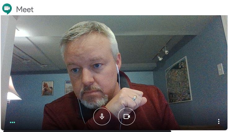 tim_leister's tweet photo. Starting to think this should be my new profile pic. Reason being, #ElancoSD Teachers will only recognize me if I'm in my basement with white wires hanging out of my ears. https://t.co/H45qUiy2po