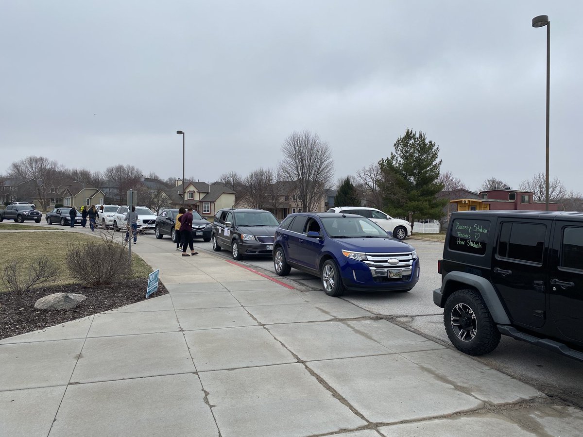 The #RSStaff drove by the homes of our families today. It was great to see their smiling smiling faces!  We miss our kids! #PLCSBeKnown #PLCSGreat #BeKind