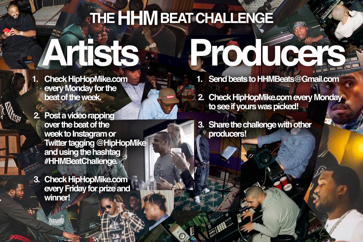 HipHop_Mike's tweet photo. PRODUCERS please send beats to HHMBeats@Gmail.com !! The #HHMBeatChallenge is back!! https://t.co/GGEkaU1oxe