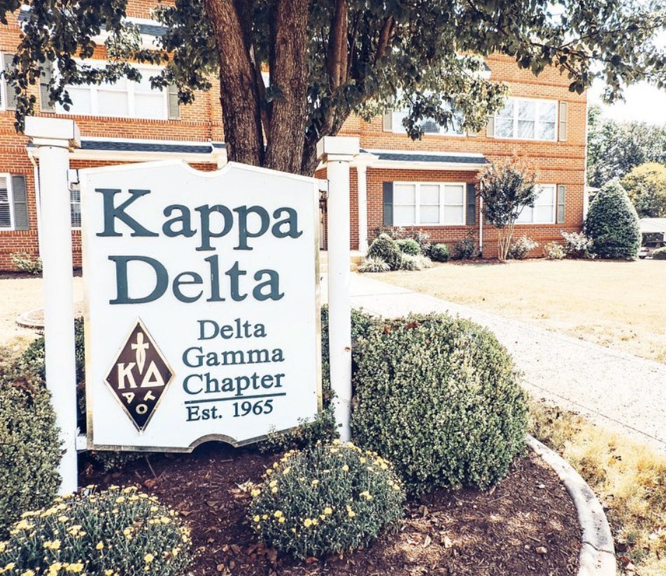 WKUKD's tweet photo. HBD Delta Gamma!! 🥳 
Here’s to 55 years of inspiring confidence, supporting our community &amp; creating friendships that last a lifetime💚 https://t.co/8oeXm5PCxV
