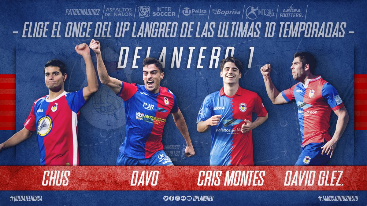 UPLangreo's tweet photo. ⭐️ #XIUPLÚltimas10Temporadas | 

Toca elegir al primer delantero ...

#TamosXuntosNesto 🔵🔴 #QuédateEnCasa https://t.co/MNeZ43mORi