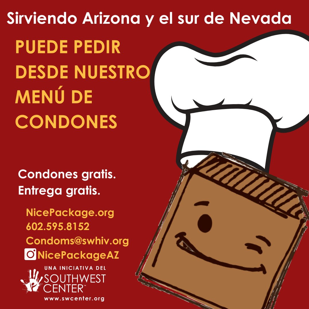 nicepackageaz's tweet photo. Stay home and order off our condom menu!
¡Mientras te quedas en casa, puedes pedir desde nuestro menú de condones! https://t.co/bGUNuvQ64V