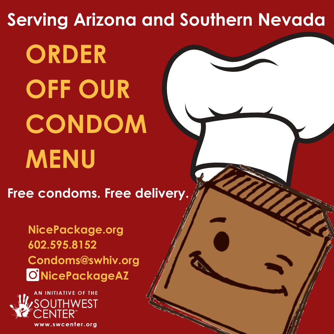 nicepackageaz's tweet photo. Stay home and order off our condom menu!
¡Mientras te quedas en casa, puedes pedir desde nuestro menú de condones! https://t.co/bGUNuvQ64V