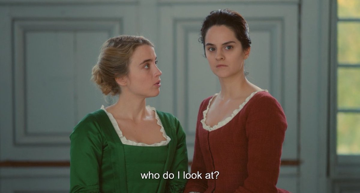 PORTRAIT OF A LADY ON FIRE dismantles the idea of the muse as a passive, fetishized object that’s a mere witness to creation. Héloïse (the ‘muse’) asks Marianne (the artist), “If you look at me, who do I look at?” Looking is not a one-way street — it means being seen in return.