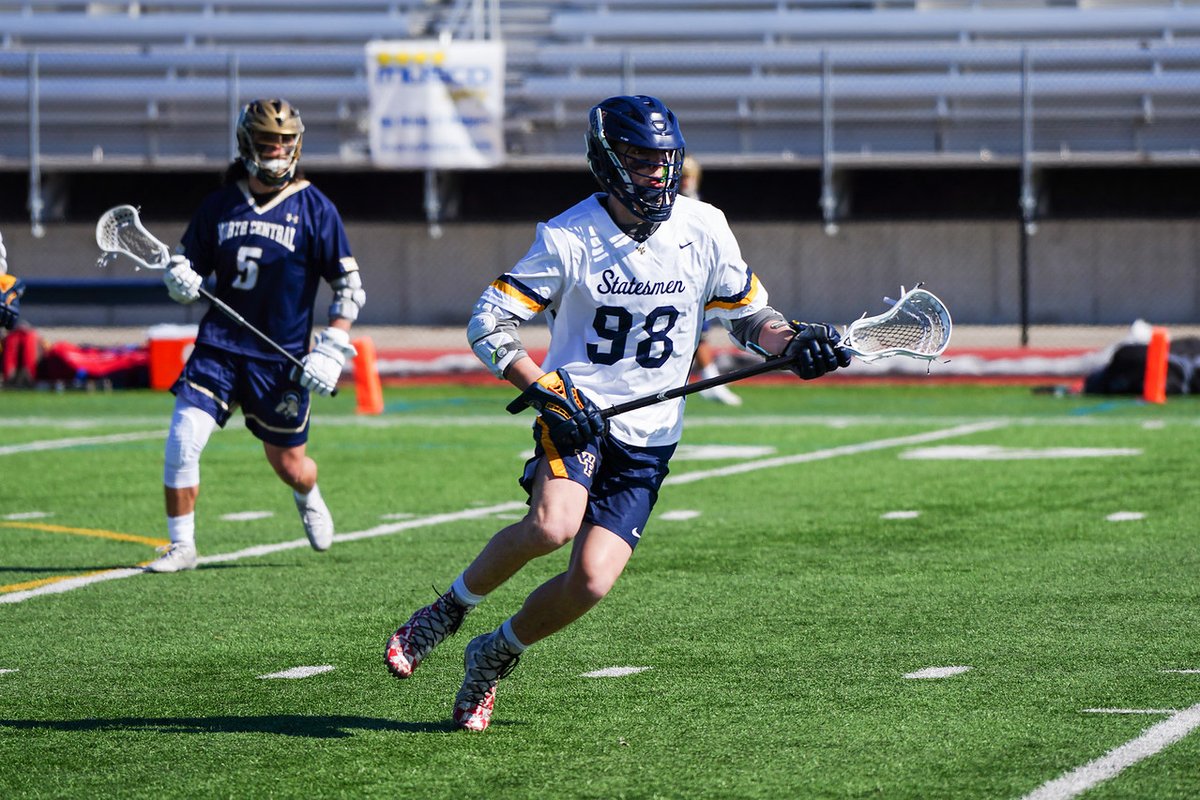 StatesmenMLAX's tweet photo. Player Spotlight

#98 - Patrick Brown - Attack

Pat lead the team in goals (3.25 per game) and points (4.75 per game). He flashed the ability to be a top scorer tallying multiple goals in every game with  two strong performances against top four opponents.

#EstNow #BuiltNotBorn https://t.co/KRgiNiB7Oy