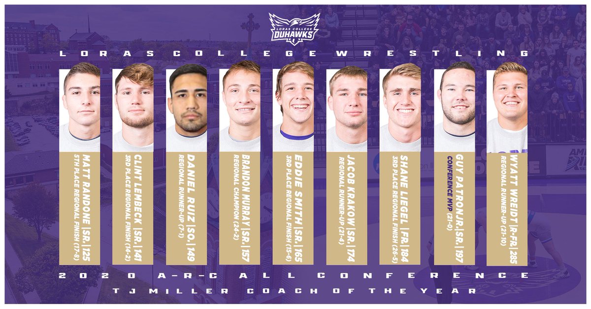 DuhawkWrestling's tweet photo. Congrats to our @AmerRiversConf leading 9 All-Conference Honorees

All 10 of our regional wrestlers placed top 5. Only team to do so!

#goduhawks #fightforfamily https://t.co/QsiDCeKuFd