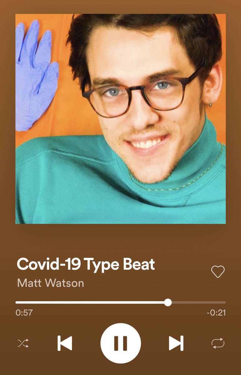 matthwatson's tweet photo. on Spotify and Apple Music now 😷 https://t.co/pfd3BybWds