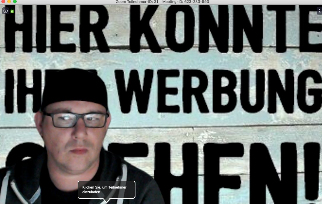 Pixelaffe's tweet photo. Ich vermiete Werbefläche auf meinem Zoom-Hintergrund, Preis verhandelbar 5-6 Calls am Tag mit 3-4 Leuten. Bei Interesse DM https://t.co/ltPVdw8lw4