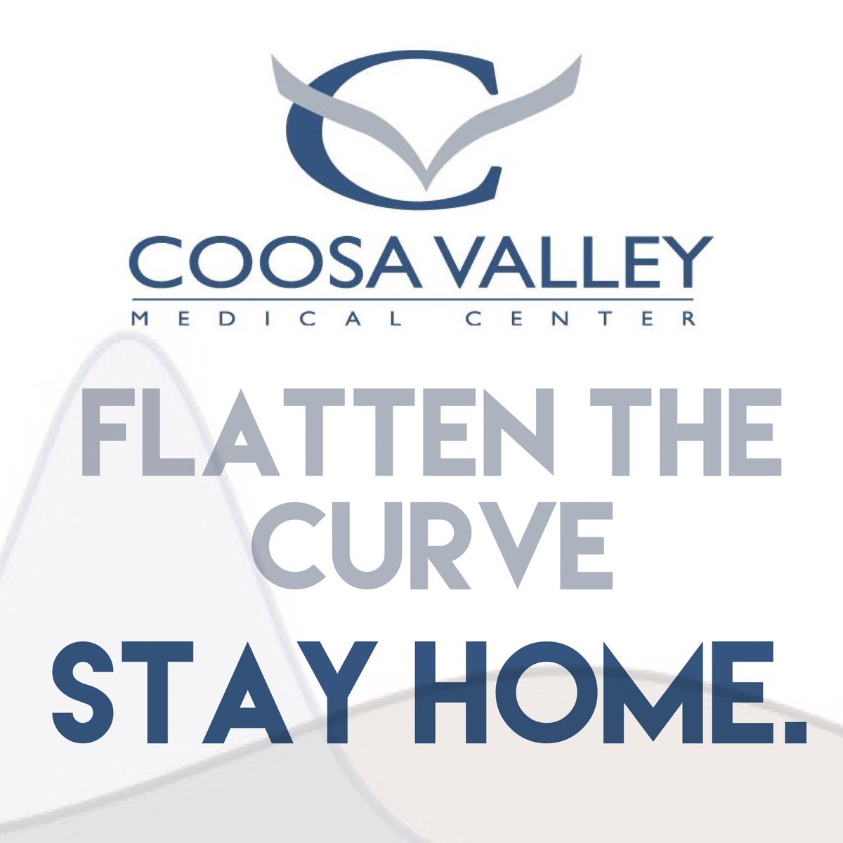 coosavalleymed's tweet photo. Flatten the curve. Please stay home! https://t.co/Mufbqp8vNC