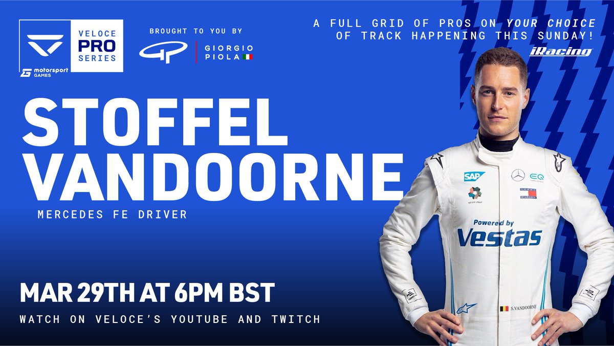 VeloceEsports's tweet image. 👊 We love having @svandoorne around for the Esports action! 👊 
Back yet again for the #VelocePro!

Sunday the 29th March at 6 pm BST
Live on: Youtube.com/veloceesports
In partnership with @MSportgames 
Powered by @Giorgio_Piola