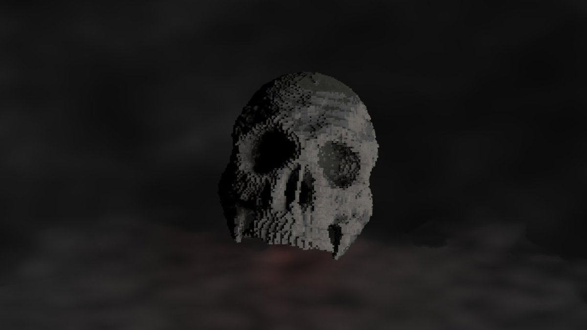 Recent smallscale project, just a couple skulls
Thank you <a href="/SpzrkMC/">Spzrk</a> for these wicked atmospheric renders. 
Built on <a href="/BuildersRefuge/">Builder's Refuge</a> 

#minecraft