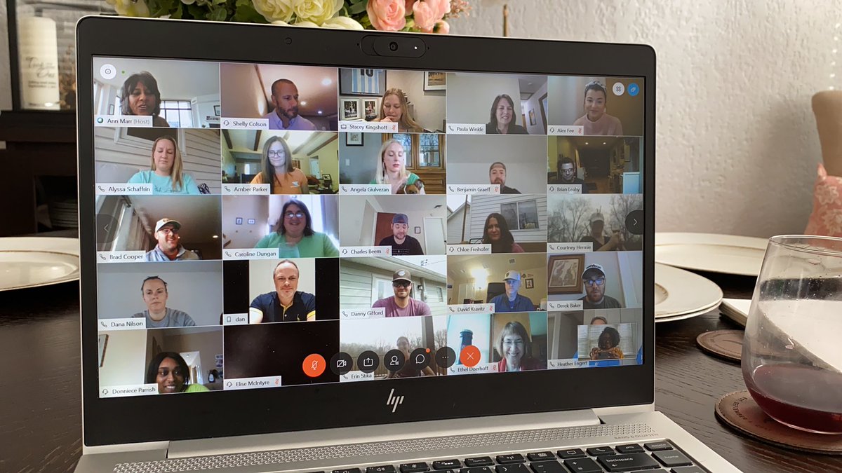 AshVHar's tweet photo. Loving this virtual team Happy Hour!
Thank you @AnnCuiellette for setting this up!
#Greatplacetoworkforall https://t.co/P6spbCU9Hx