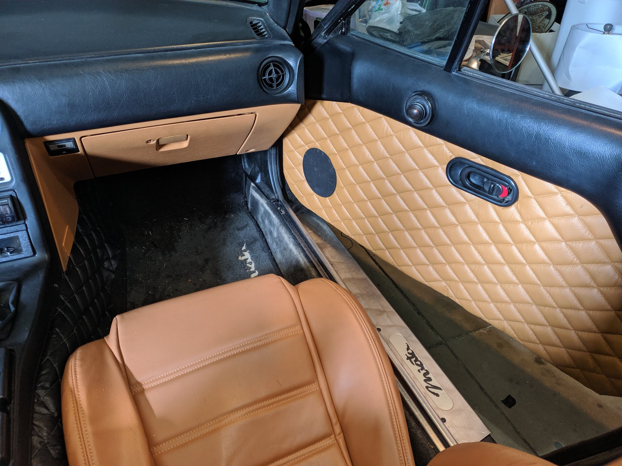 Star System ✨ Plural VTubers ✨ on Twitter: "Spent some of last night  reupholstering the door panels in the Miata with some more quilted leather!  Really loving how this look is coming