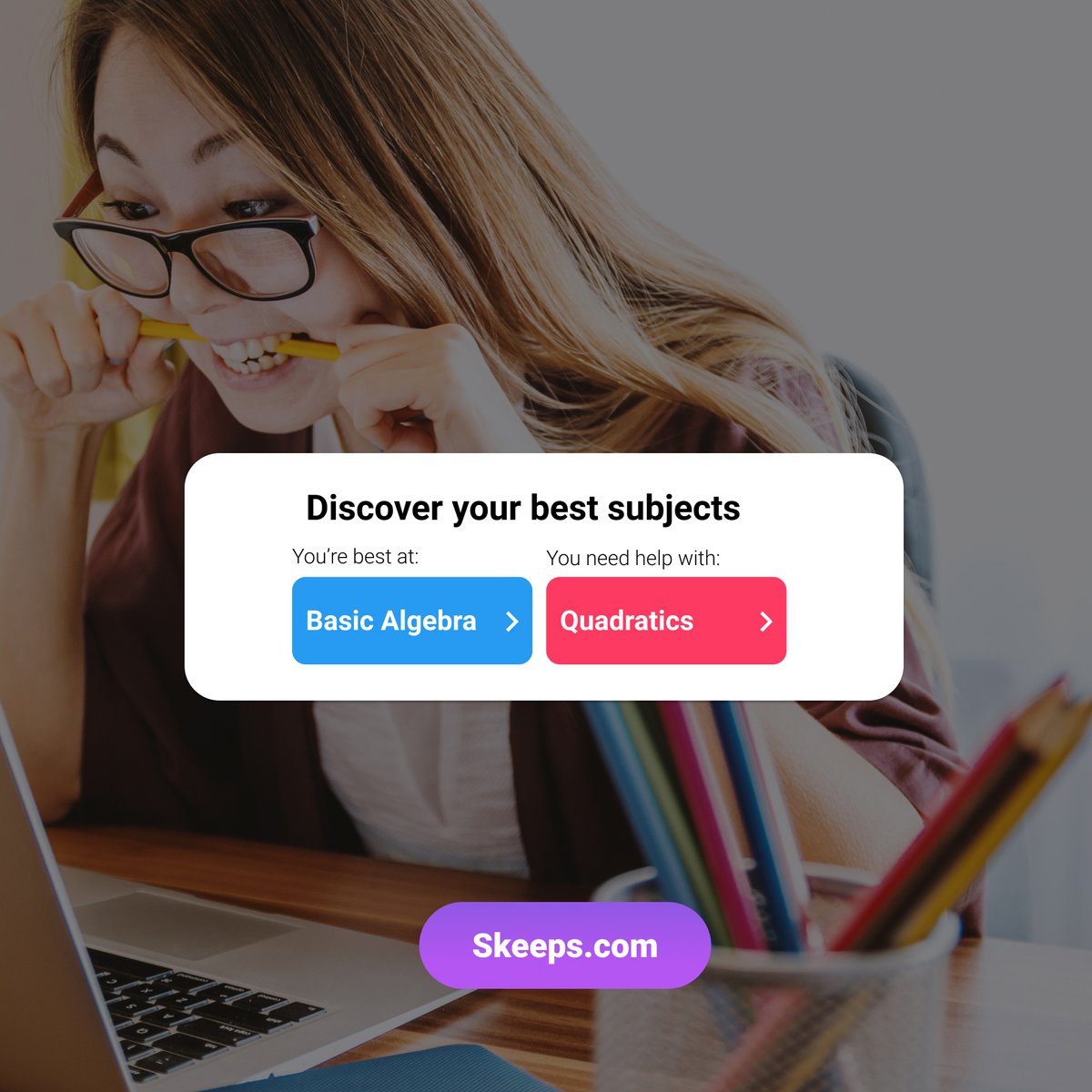 SkeepsLearning's tweet image. Studying for the SAT/ACT? Skeeps will help you figure out what part of the exam you need the most help on. Get started for FREE now on Skeeps.com