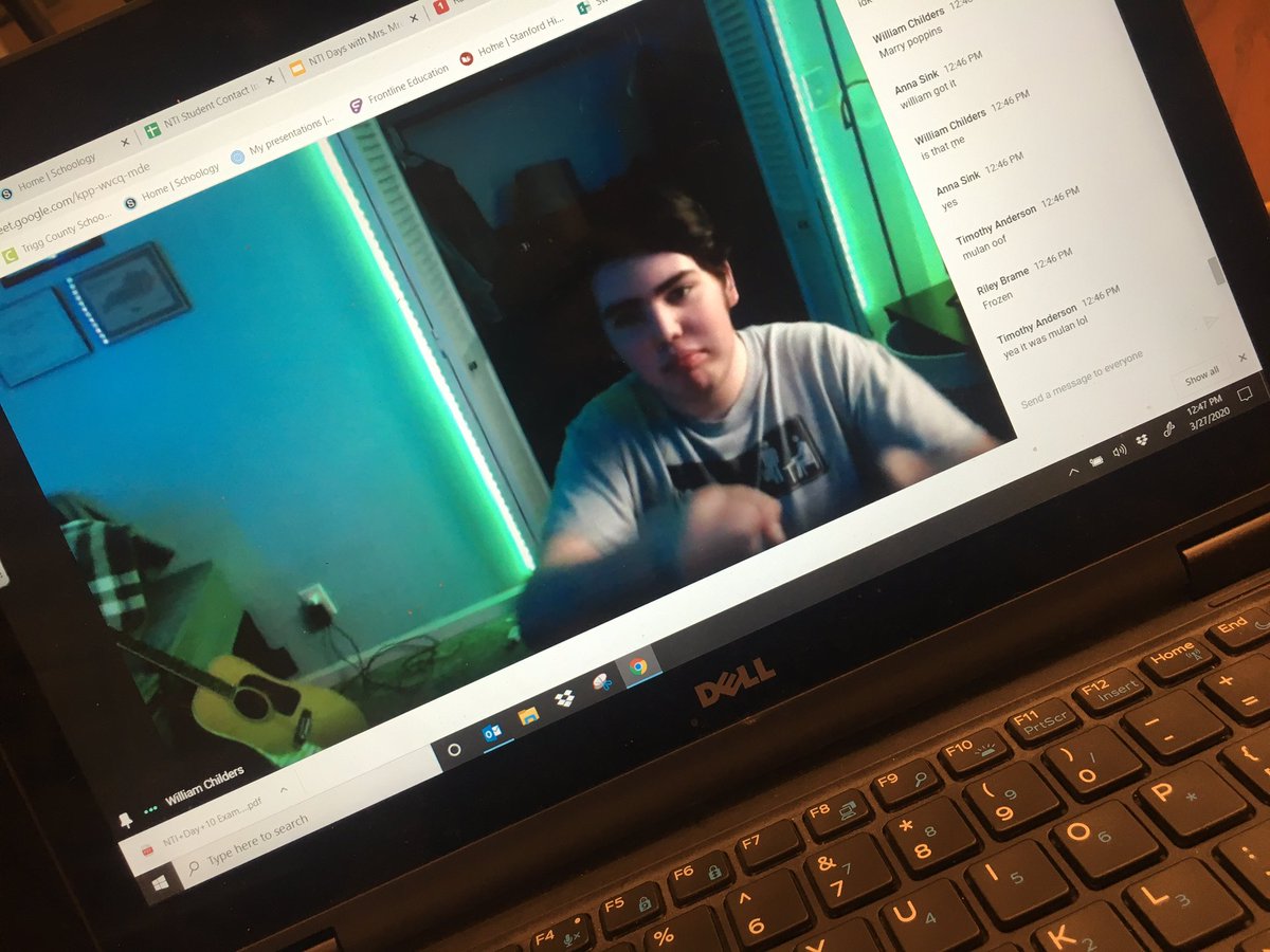 TriggMiddle's tweet photo. The 8th grade team had Google Meet today with their kids just to connect and have a little fun with a game of charades. #MyNTIky  @TriggSchools @TriggMiddle #TriggSchools https://t.co/0I2Hr1PfkU