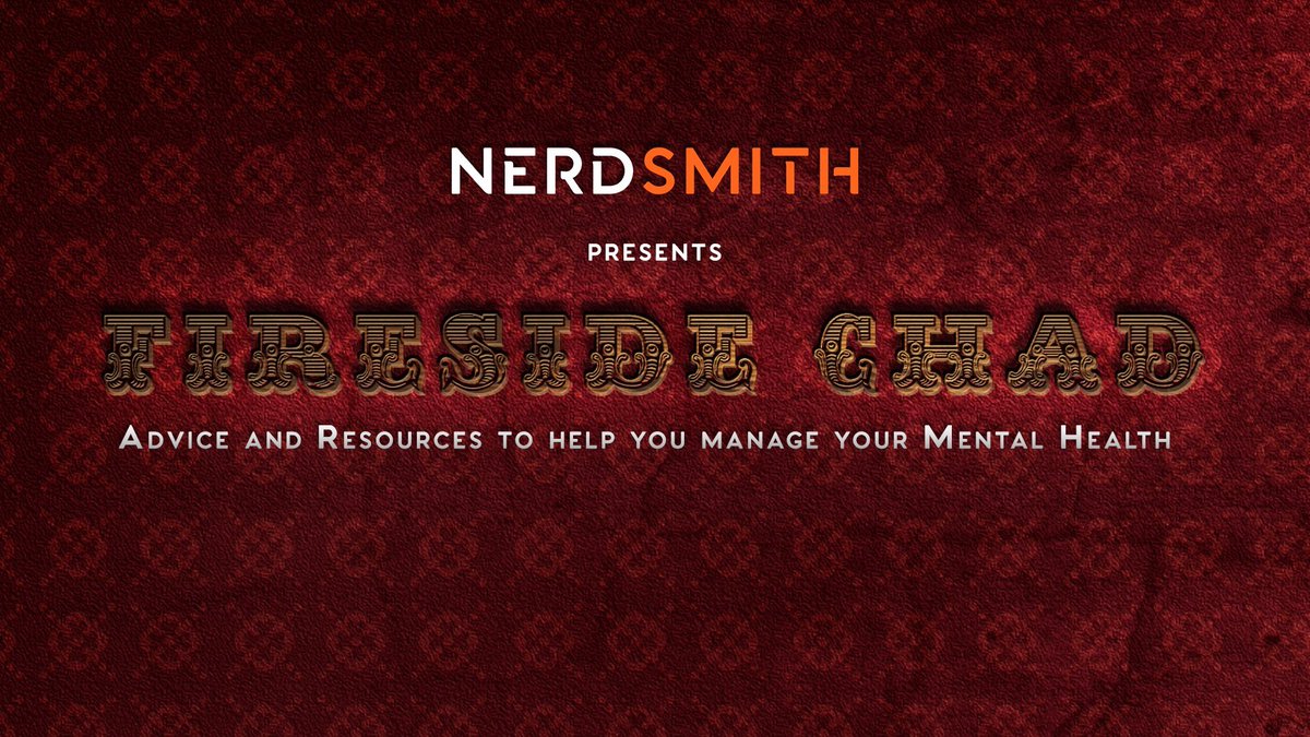 WeAreNerdsmith's tweet photo. Not only is @chadlicious GM of @ChaoticGoodness, he's a licensed mental health professional 💌

Overwhelmed? Stressed? Join "Fireside Chad" in 15 min for advice &amp; resources. Donations help NS Creators who've lost wages &amp; jobs from #COVID19 #WeAreNerdsmith

https://t.co/eIdcMIwNlY https://t.co/Xn2EsS4vXn