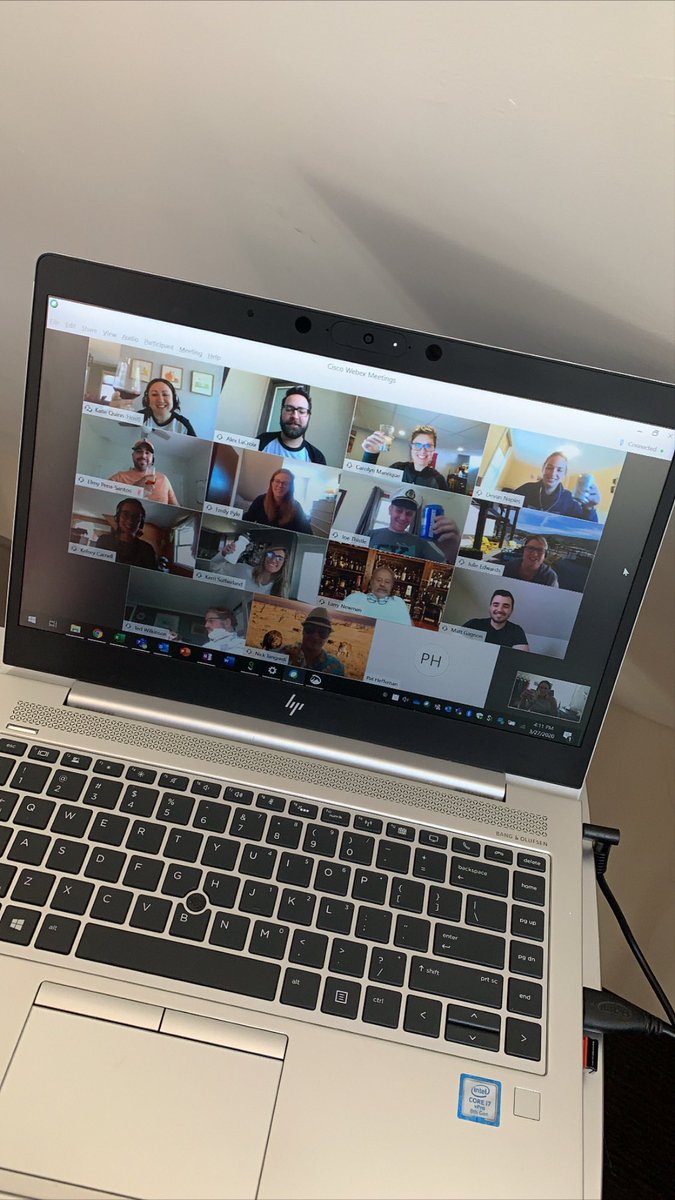 Virtual happy hour was a success!! So many laughs shared among coworkers! #axisculture