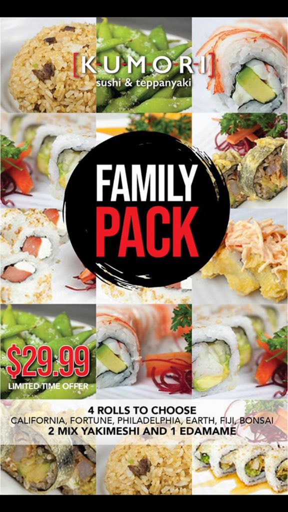 Total 108+ imagen kumori sushi menu Viaterra.mx