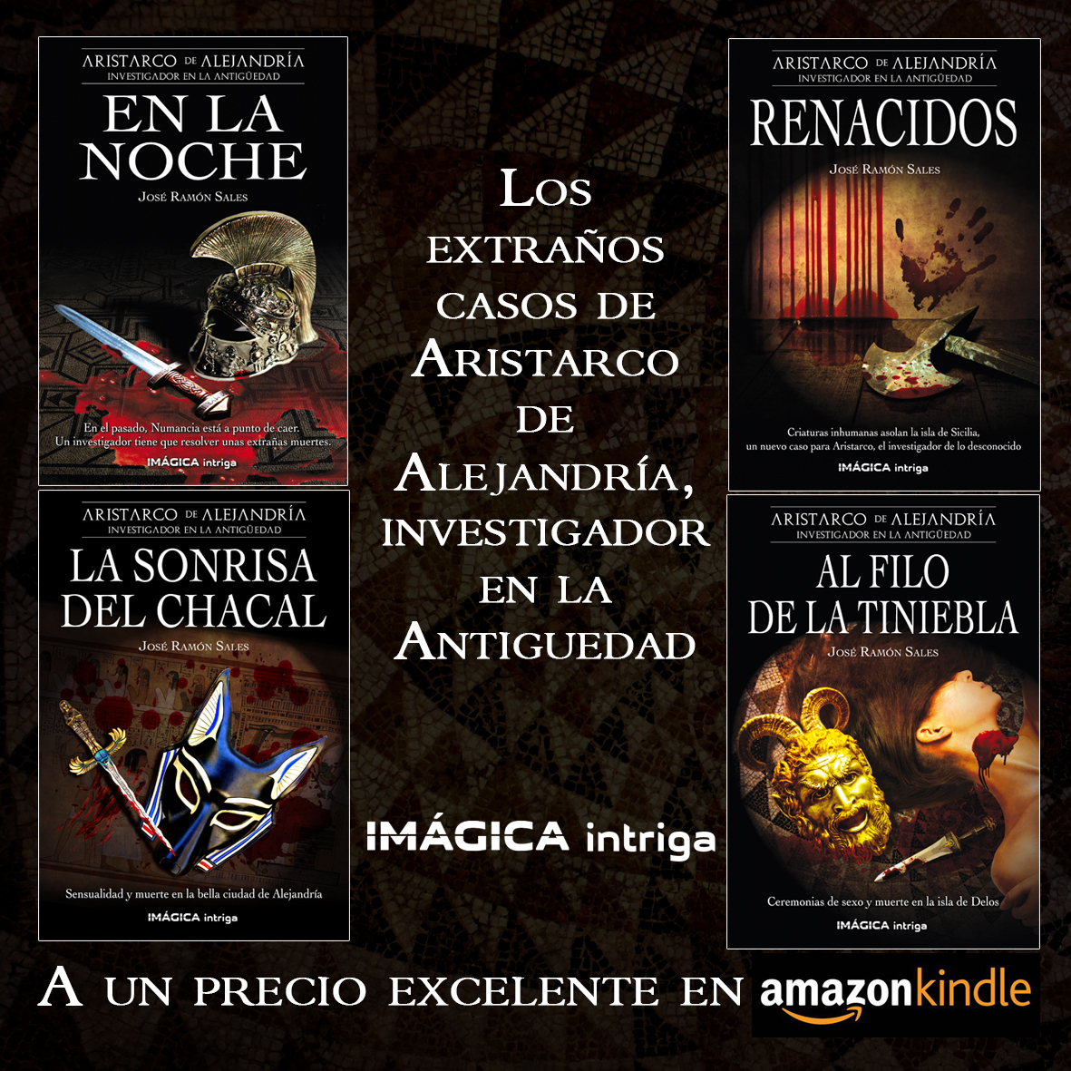JoseRamonSales's tweet photo. Ante la precariedad que estamos pasando, se edita en Epub la saga de Aristarco:

ENLACES

En la noche
https://t.co/76MwfMZokI  

La sonrisa Chacal
https://t.co/MZmDgDsyYY  

Renacidos
https://t.co/wAzkBP9xA1  

Al filo de la tiniebla
https://t.co/rlpXFgQKte https://t.co/phtKrd6gnF