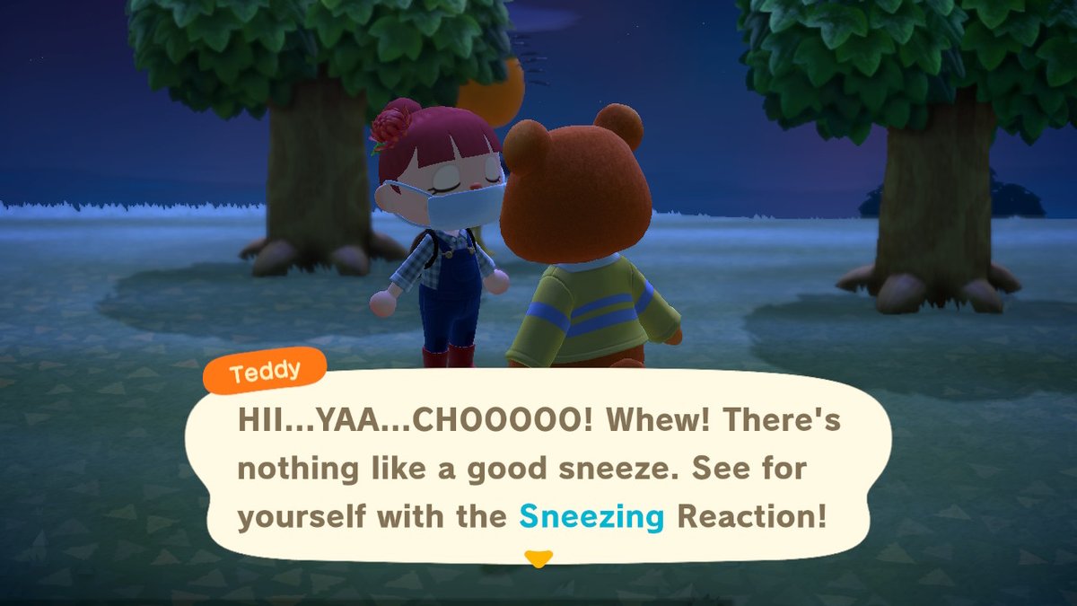 LanttuLaura's tweet photo. Uh oh, did he just gave me a flue? #AnimalCrossing #ACNH #NintendoSwitch https://t.co/yRUCCmPLYk