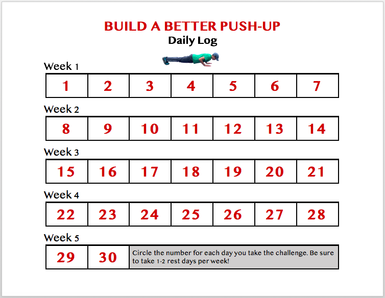 justybubPE's tweet photo. Come on, teachers! Take the 30-day push-up challenge along with your students! Here's your list of exercises and daily log to get started! Stay active-Stay fit! #physed strong! https://t.co/PhWOTome9i https://t.co/9E9717ZYHg
