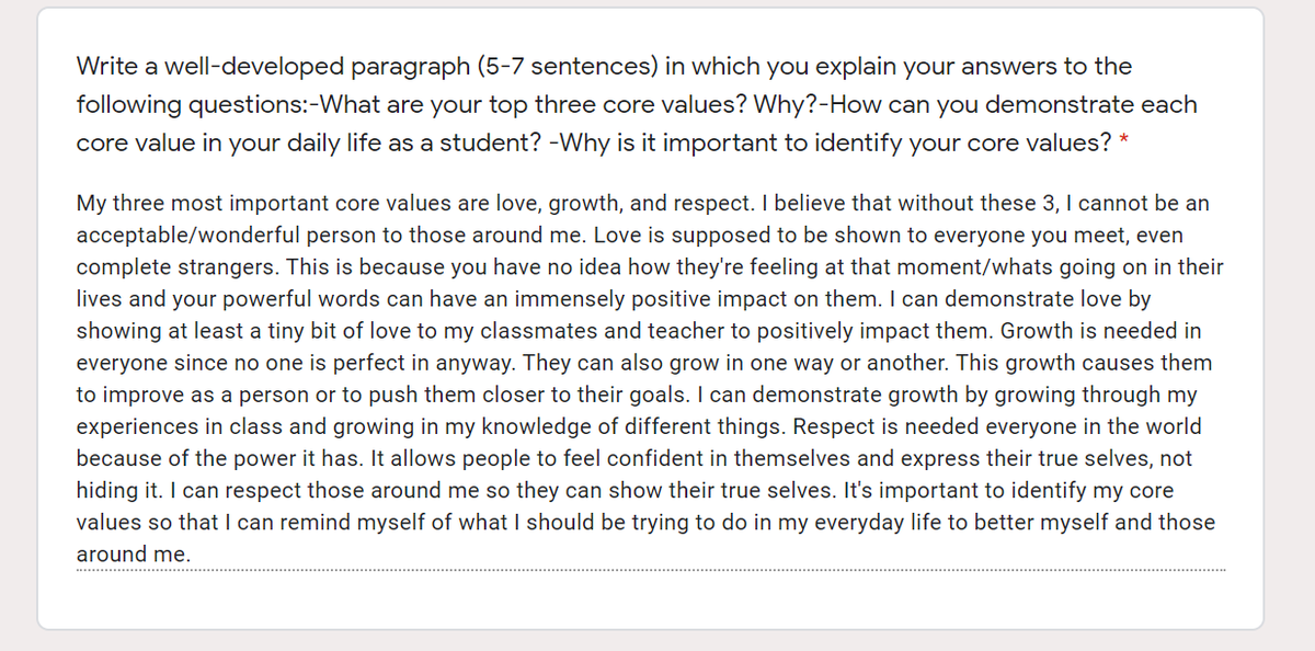 LICHSMsLewis's tweet photo. Developing&implementing schoolwide #SELcurriculum &programming has always been part of #mywhy. Proud of my @NYCSchools students @flhsnyc who identified&analyzed their #corevalues.@D26Team @QueensNorthBO @Brightmorningtm @caselorg #SELDay #leadwithlove #ILF #CRSE #advancedliteracy https://t.co/5D0S23VxeR