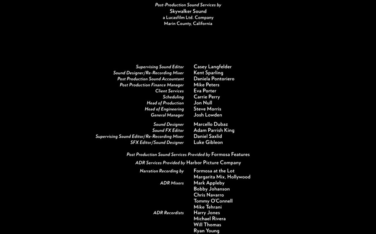 skysoundfanatic's tweet photo. .@BeNaturalMovie confirmed #skywalkersound! Casey Langfelder SSE and Kent Sparling Sound Designer/RR Mixer with SSE/RR Mixer Daniel Saxlid. The 2005 Skywalker logo w/Lucasfilm byline is present as well. #AliceGuyBlaché #sounddesign #BeNaturalMovie #FormosaGroup #FormosaFeatures https://t.co/8jR4etkNAo