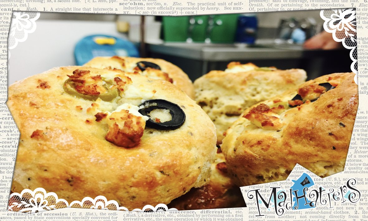 Hungry? Hop on over to MadHatters Tearoom for a bite and enjoy our deliciously fresh feta and olive scone with greek salad >>>  bit.ly/MadhattersHome #Southend #AfternoonTea #CreamTea #Cakes