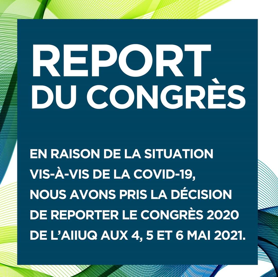 aiiuq_qc's tweet photo. Dans les derniers jours, nous nous sommes mis en action afin de pouvoir vous offrir une nouvelle édition de notre congrès. Nous sommes heureux de vous annoncer que le prochain Congrès annuel se tiendra les 4, 5 et 6 mai 2021 au Centre des Congrès de St-Hyacinthe. 🙌 https://t.co/FQEGblzf9a