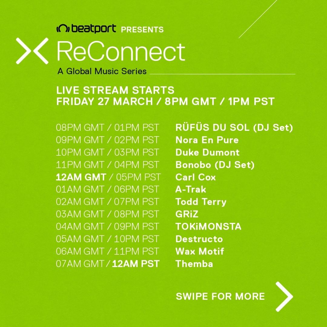 InDanceWeTrust's tweet photo. .@beatport  is doing a 24-hour live stream of artists streaming from their homes! CHECK IT OUT 😍 https://t.co/P6oqXPuOhb