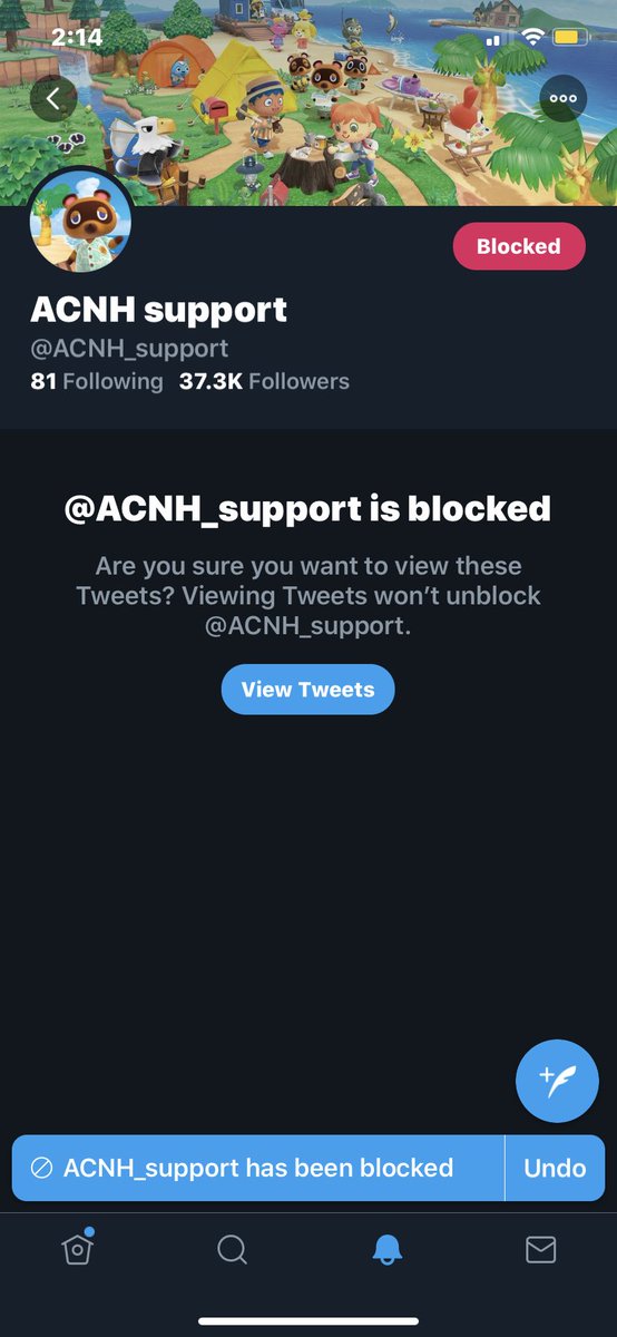 siclupe's tweet photo. @ACNHCentral blocked https://t.co/4xDe5xrXh1