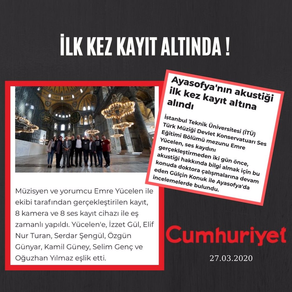 YucelenMuzik's tweet photo. #EmreYücelen #EmreYücelenTeam
#Ayasofya #AkustikTest
@emreyucelen 

https://t.co/PawhDluHlx

https://t.co/BUBWv7kvj6 https://t.co/IMF7oLMhho