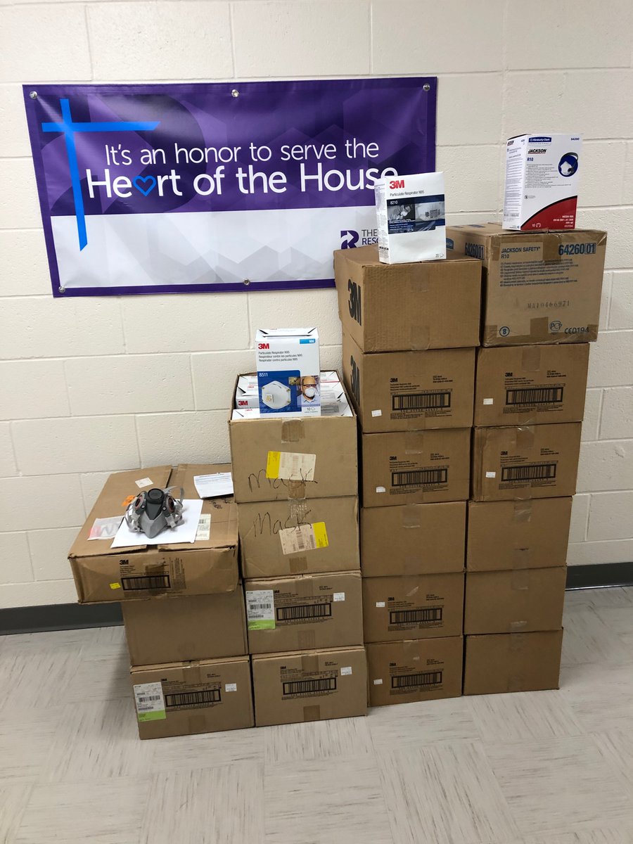 pittstate's tweet photo. To help protect medical professionals in the fight against COVID-19, our College of Technology has donated more than 4,000 respirator masks to our local medical facilities! Also, our Biology Department has donated hundreds of procedure gloves to be used by nurses and doctors! https://t.co/6JGVz9Klx9