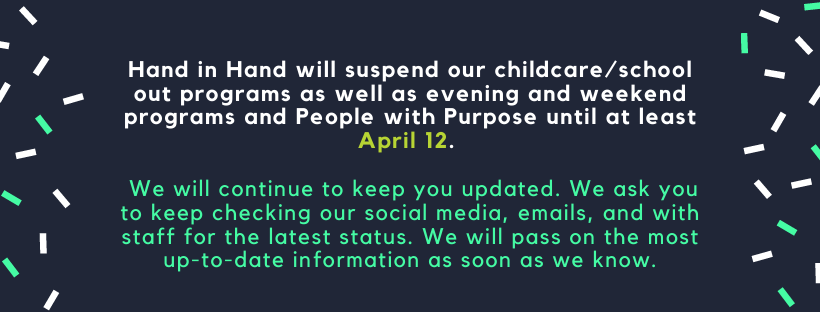 HandinHandQC's tweet photo. We will be extending our closure through April 12 with a tentative return date of April 13. Please stay tuned for further updates! https://t.co/a81TaNeLAl