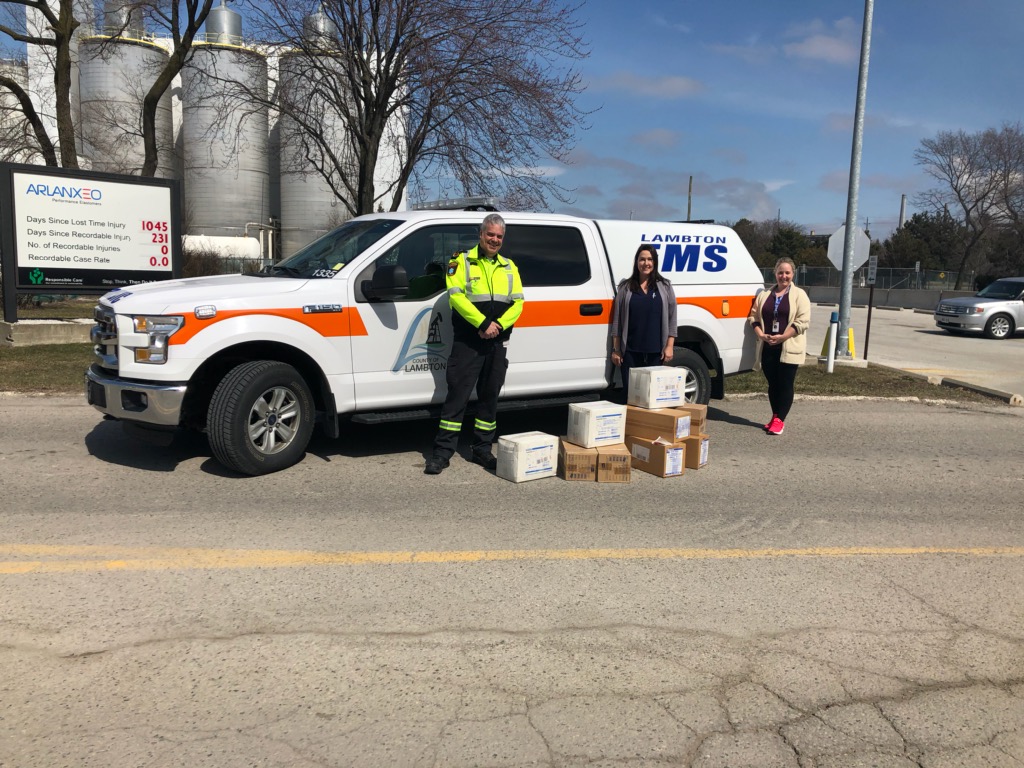 Thank you Arlanxeo for generously donating boxes of isolation gowns and face masks to Lambton EMS. Our Paramedics appreciate your ongoing support.