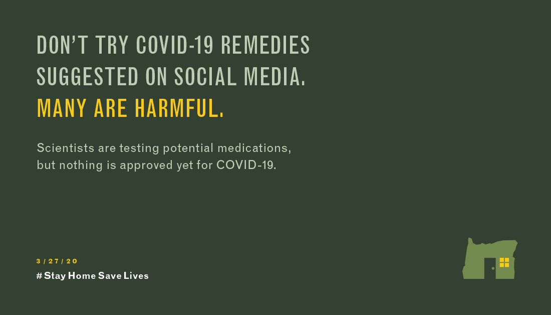 eoumountaineers's tweet photo. Don’t try COVID-19 remedies suggested on social media. Many are harmful. #StayHomeSaveLives #EasternEdge https://t.co/hJ5bVsjBTS