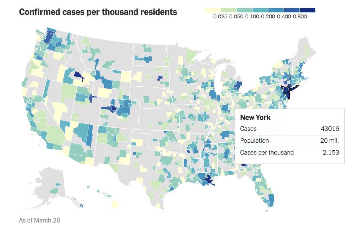 Nate Cohn On Twitter Map Of Covid Per Capita By Metro Among Other Things Https T Co Dqmhlb9nfq