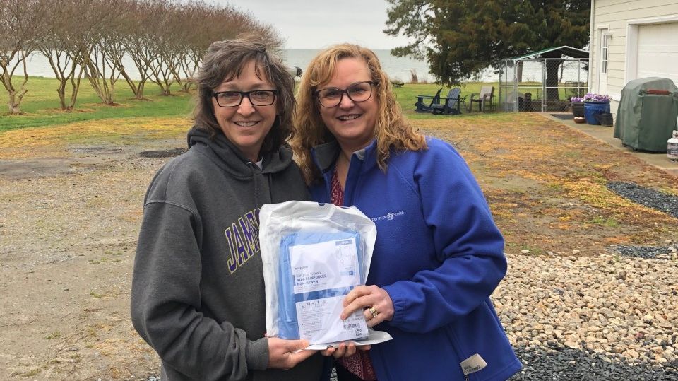 operationsmile's tweet photo. To help ease the burden of the shortage, we donated 90 gowns and 100 masks to Riverside Shore Memorial Hospital and other offices on Virginia’s Eastern Shore. The donated equipment will allow them to be better protected during the #COVID19 pandemic. https://t.co/aYmmIXEReN