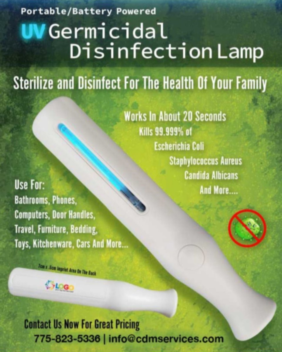 cdmservicesreno's tweet image. Now, more than ever, we need to keep the germs at bay. Ask about disinfection lamps. 775-823-5336 or info@cdmservices.com.
#CDMS #CDMServices #COVID19 #Disinfect #GermFree  #PromotionalProducts #PromoItems #CDMSLive #BrandedItems #PromotionalItems #Reno #Sparks