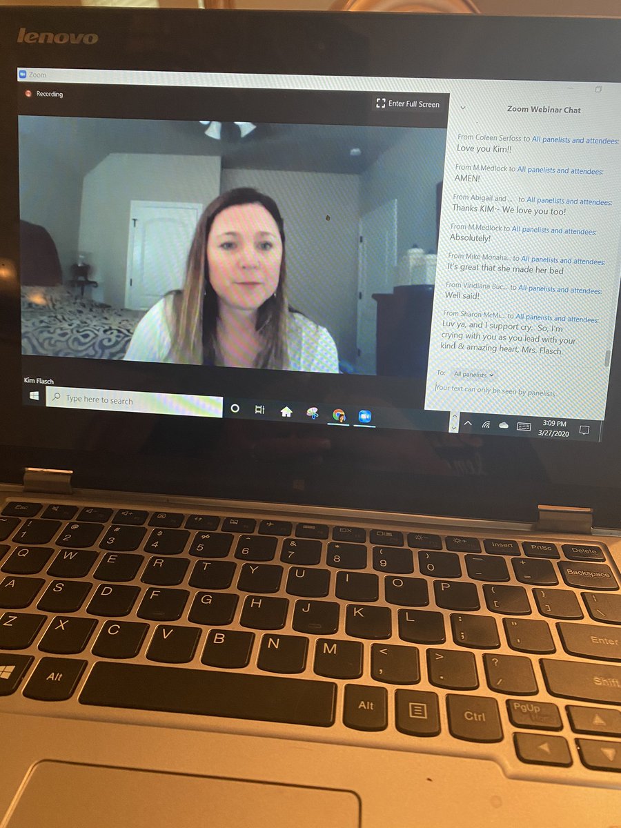 Thank you @BradLancasterLT  and <a href="/kimaf25/">Kimberly Flasch</a> for your heartfelt message to all 900 of us at <a href="/ltisdschools/">ltisdschools</a> through Zoom! It’s been such an emotional time for us all, but your genuine support and encouragement is the virtual hug we all needed! ❤️🖤#LakeTravisISDproud #LTworkofheart