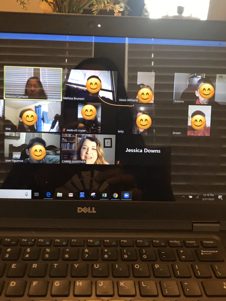 Loving zoom!  So glad I got to see some of my students and co-teacher.  I miss them so much❤️ #wisdgreatness #tesbulldogs