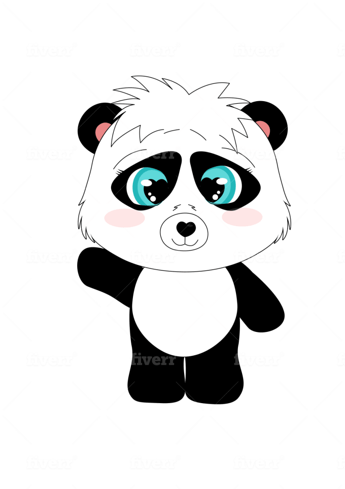 thenikkistudio's tweet image. Cute girly and lovely panda mascot design for a client in the US #panda #pandamascot #pandadesign #blackandwhite