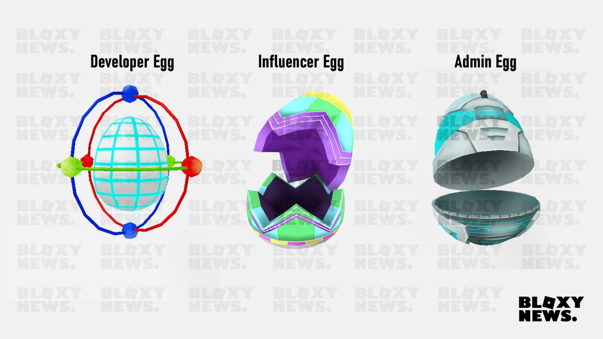 Bloxy News On Twitter Introducing The Specialty Eggs For This Year S Roblox Egghunt2020 Agents Of E G G The Developer Egg Influencer Egg And Admin Egg Https T Co Tpvtfqd89y - roblox eggmin launcher 2020